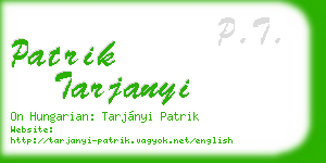 patrik tarjanyi business card