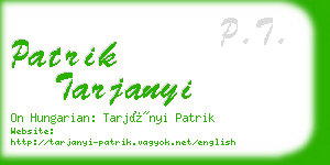 patrik tarjanyi business card